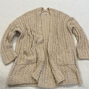 Cream color popcorn texture cardigan sweater size S/M